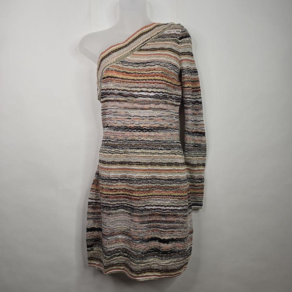 Missoni Multicolor One-shoulder Striped Mini Dress - Picture 9 of 11
